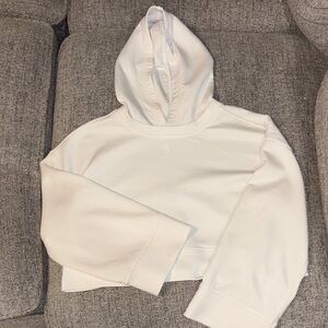 FP Movement by Free People Cream Cropped Hoodie
